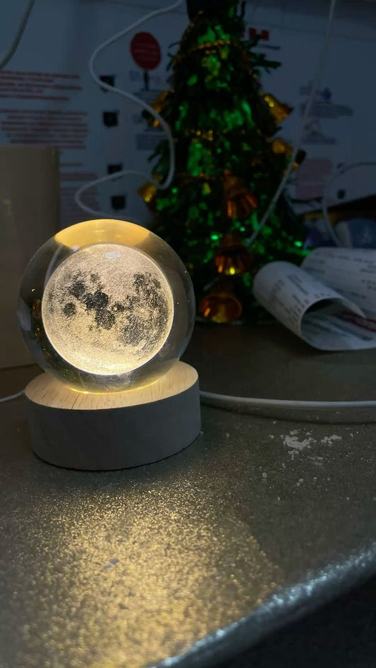Lampara Luna Llena 3d Flotante